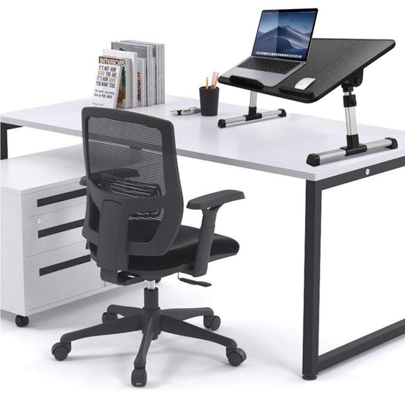 Folding Laptop tray Black, Adjustable Angle & Rise Portable for Sofa Bed desk - Picture 6 of 8